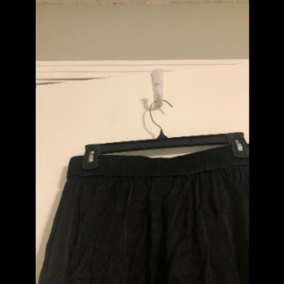 Raquel Allegra Solid Black Womens Rayon Pants - Picture 3 of 4